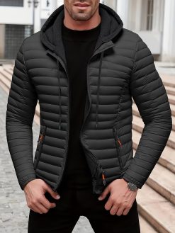 Men’s Lightweight Quilted Hooded Jacket
