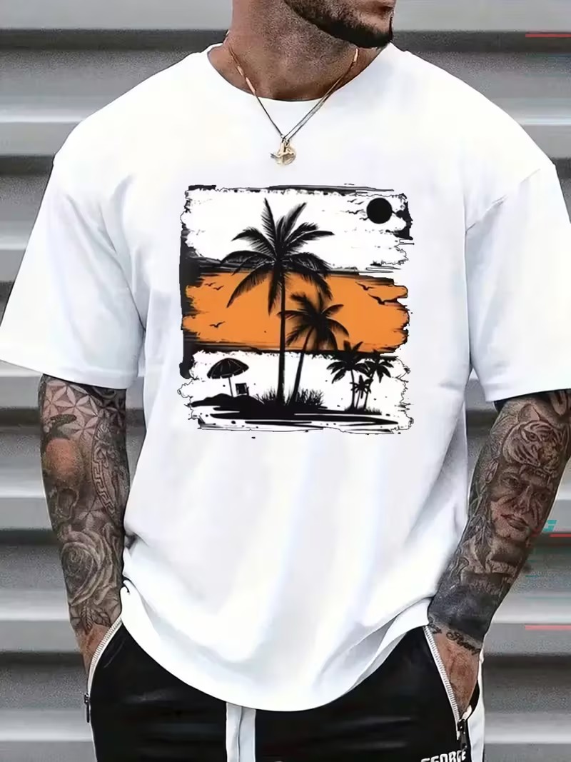 Men’s Tropical Palm Graphic T-Shirt